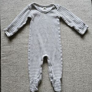 Kate Quinn striped footie romper